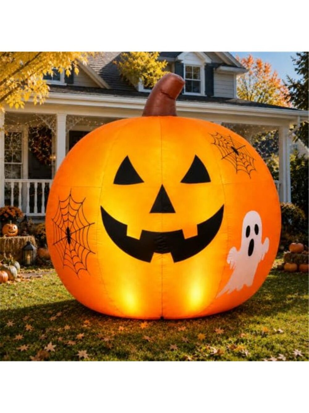 6FT Halloween Inflatable Pumpkin with LED Lights for Outdoor&Indoor Decor